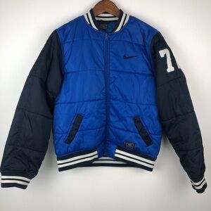 NIKE Athletic Blue Varsity Puffer Jacket Youth XL